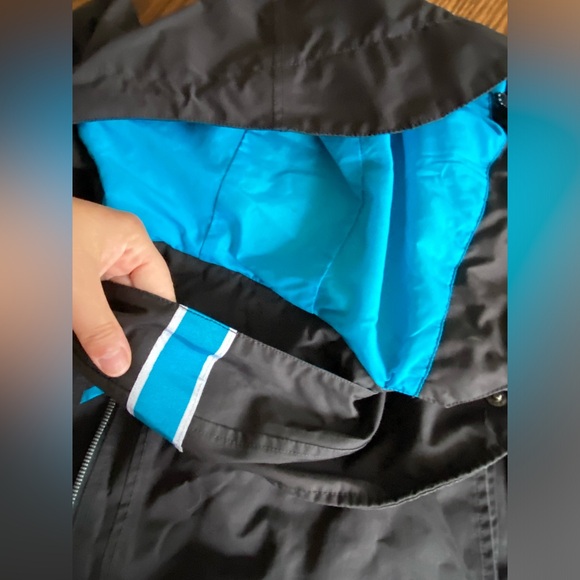 Helly Hanson double-breasted rain coat in dark gray in small - Picture 5 of 6